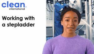 Working with a stepladder or mobile platform